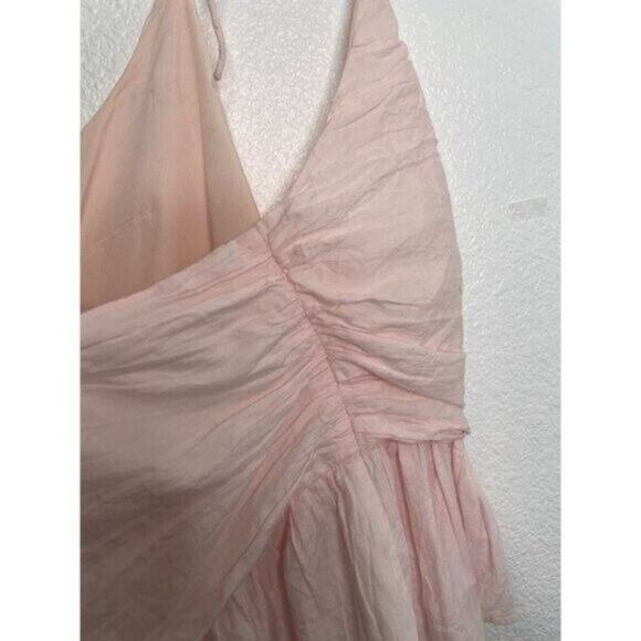 ASOS Womens Top Plus Size 14 Light Pink Sleeveless Halter V-Neck Lined Blouse - Picture 14 of 14